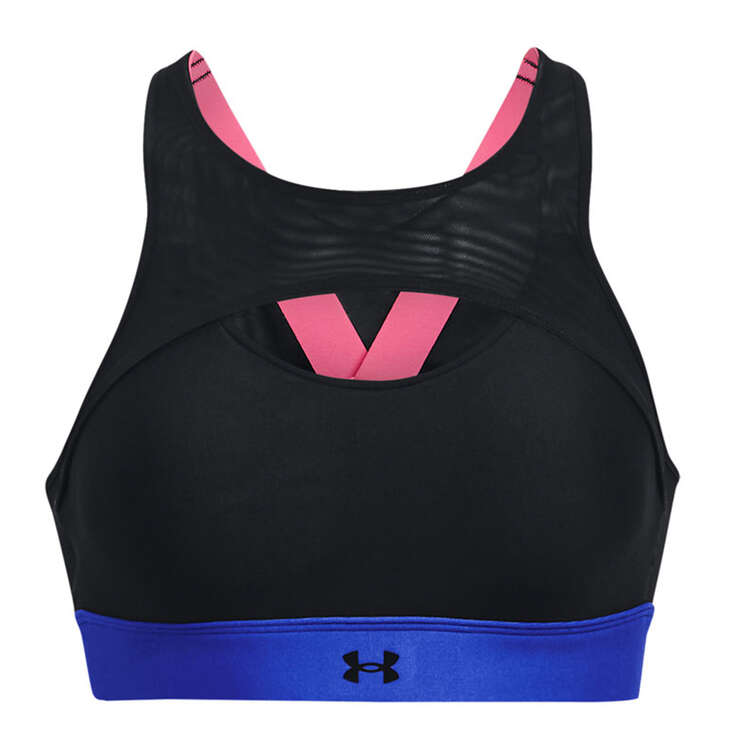 Under Armour Womens Infinity High Support Novelty Sports Bra Black XS, Black, rebel_hi-res