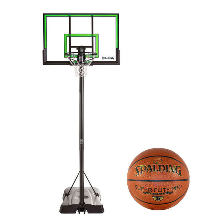 Spalding 48" Baller Hoop & Super Flite Pro Ball Basketball Set, , rebel_hi-res