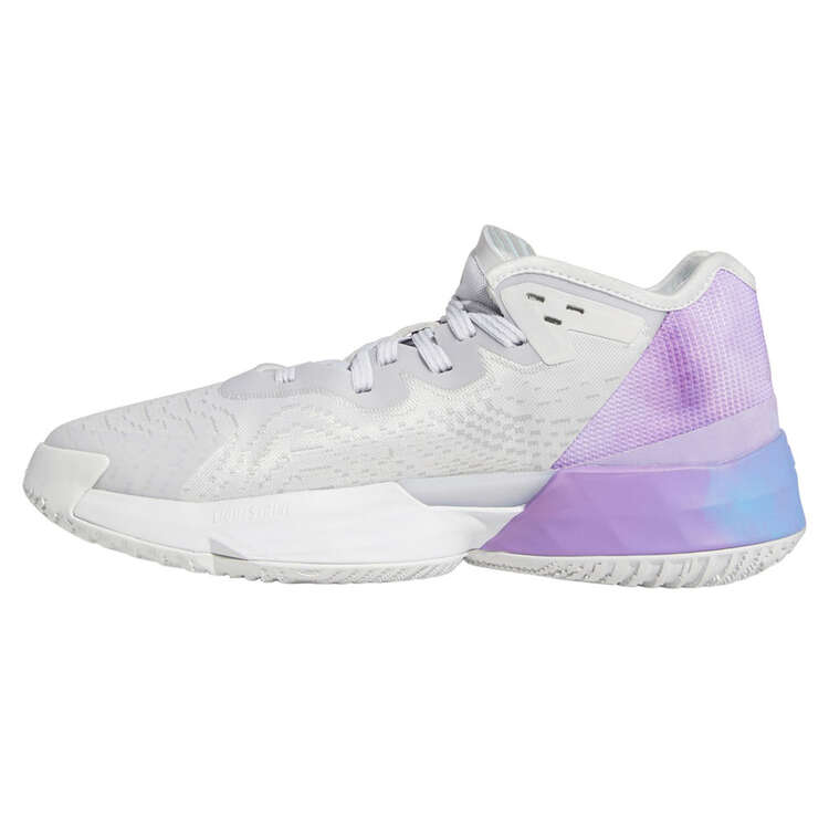 adidas D.O.N. Issue 4 Basketball Shoes Grey/Purple US Mens 8 / Womens 9, Grey/Purple, rebel_hi-res