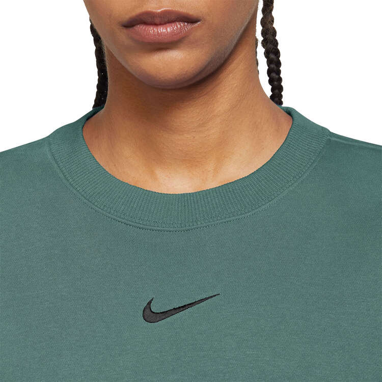 Nike Womens Sportswear Phoenix Fleece Oversized Crewneck Sweatshirt., Green, rebel_hi-res