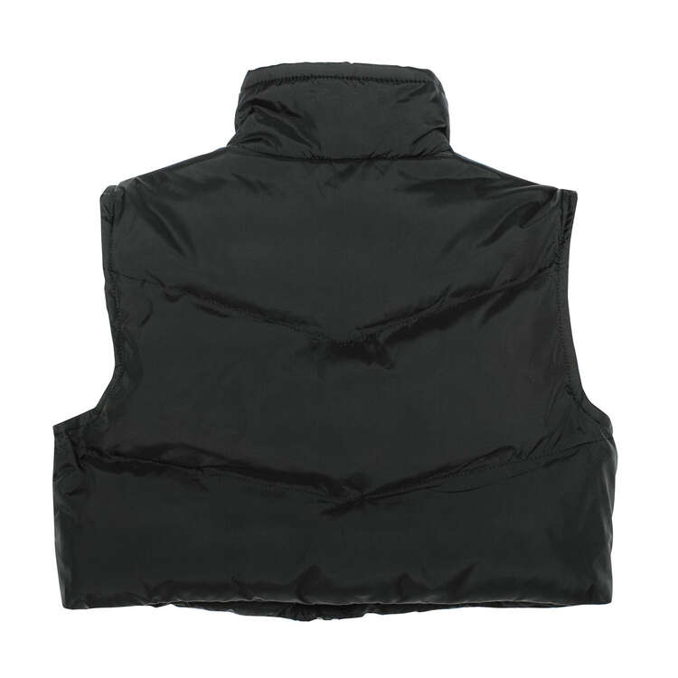 Flo Active Girls Genie Puffer Vest Black 6, Black, rebel_hi-res
