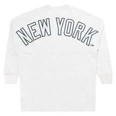 Majestic Womens New York Yankees Hiri Long Sleeve Tee, White, rebel_hi-res