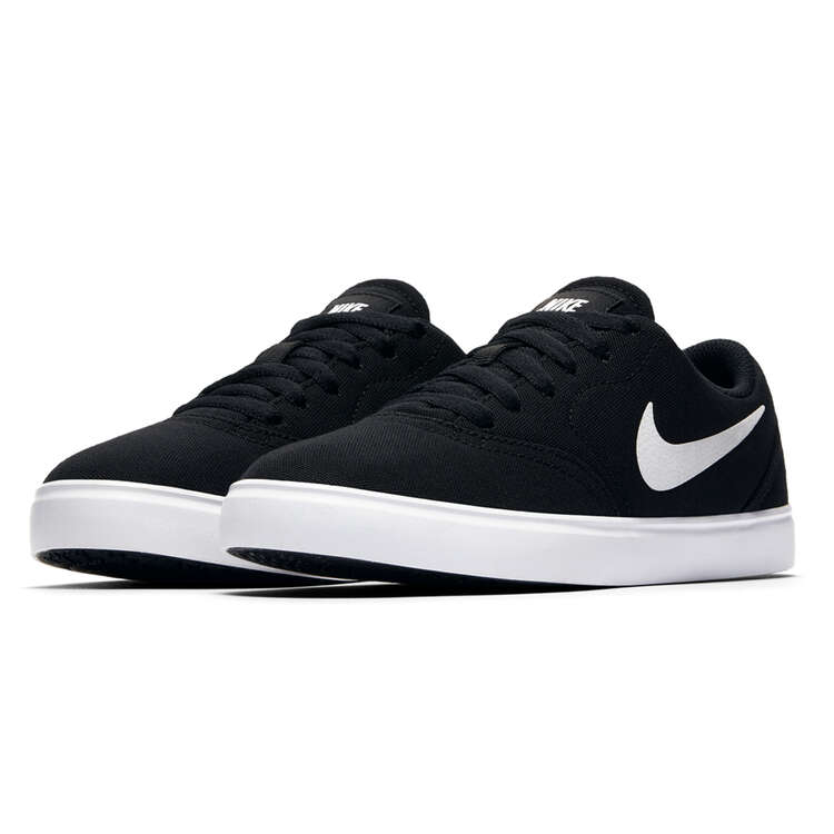 Nike SB Check Canvas Kids Skateboarding Shoes Black / White US 7, Black / White, rebel_hi-res