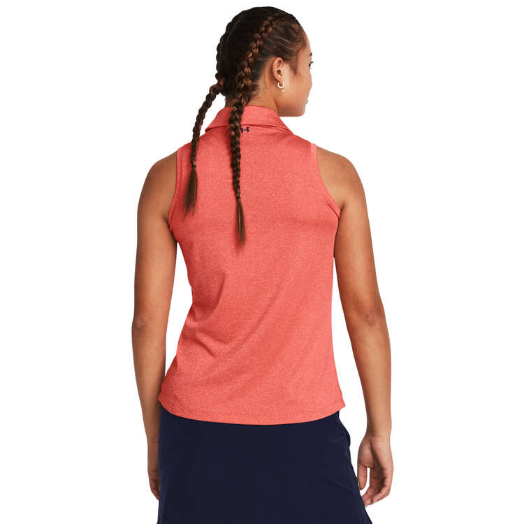 Under Armour Womens UA Playoff Sleeveless Polo, Red, rebel_hi-res