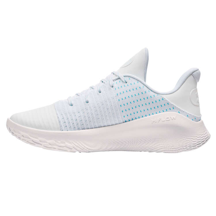 Under Armour Curry 4 Flotro April Showers Basketball Shoes White/Blue US Mens 7 / Womens 8.5, White/Blue, rebel_hi-res
