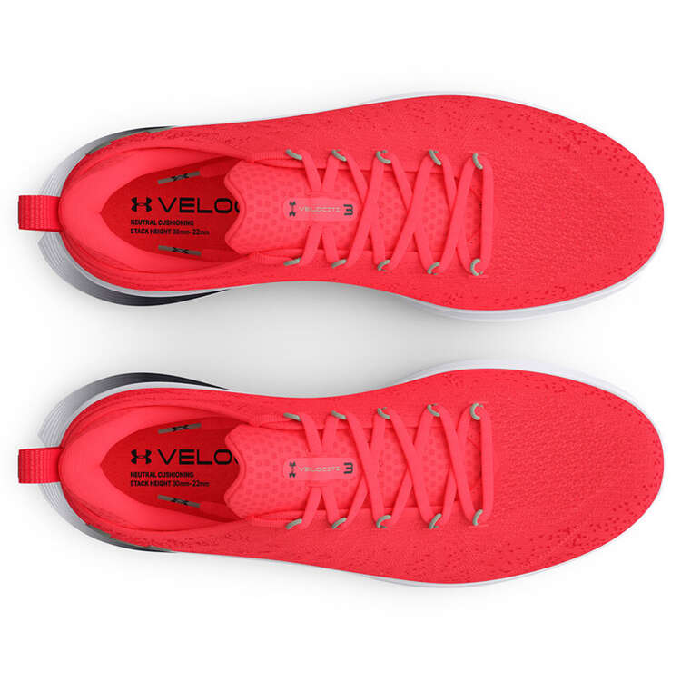 Under Armour Flow Velociti 3 Mens Running Shoes, Pink/Red, rebel_hi-res
