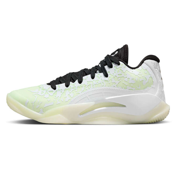 Jordan Zion 3 Glow in the Dark Basketball Shoes White/Green US Mens 7 / Womens 8.5, White/Green, rebel_hi-res