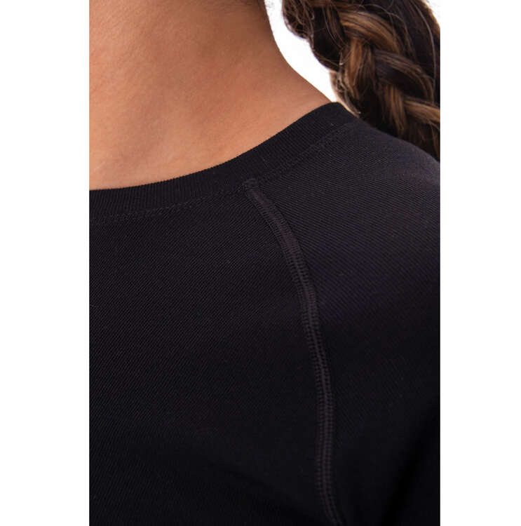 Macpac Women's Geothermal Long Sleeve Top, Black, rebel_hi-res