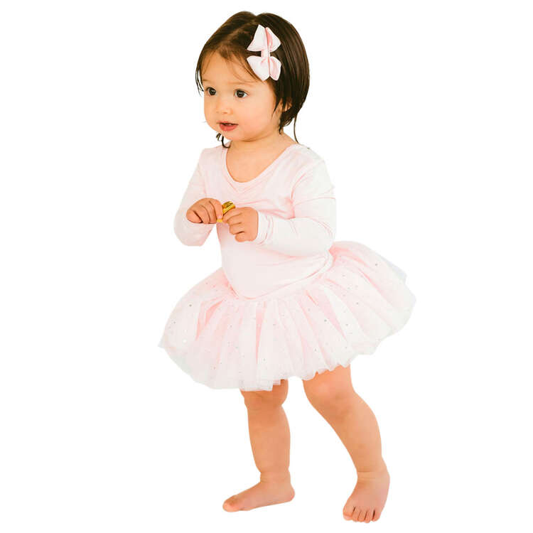 Flo Dance Baby Girl Long Sleeve Leotard Pink 0-3 Months, Pink, rebel_hi-res