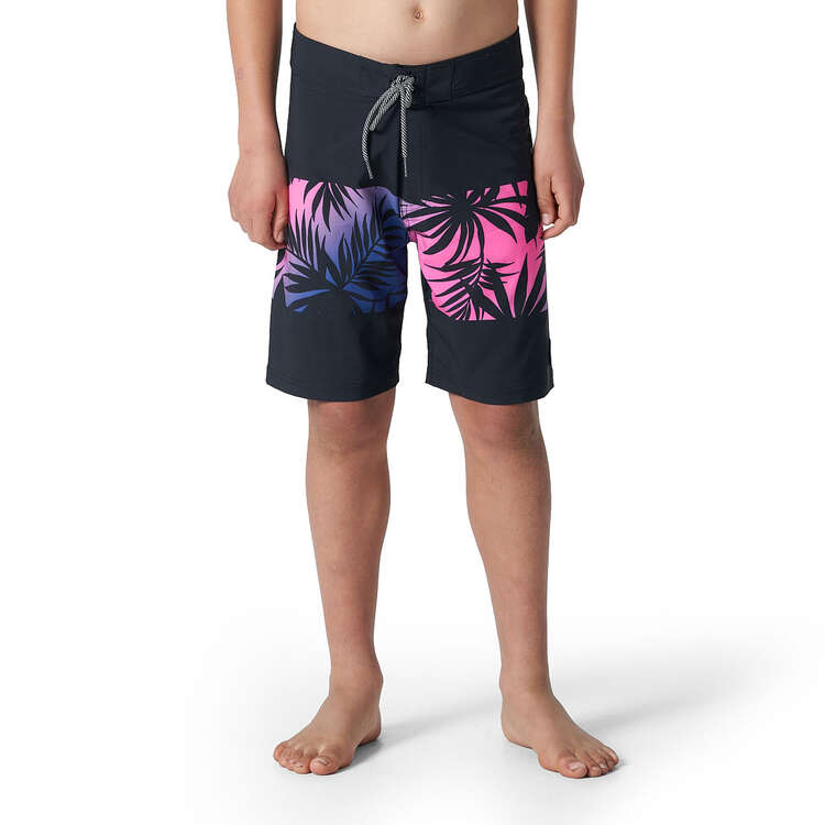 Tahwalhi Boys Palm Beach Board Shorts, Black, rebel_hi-res