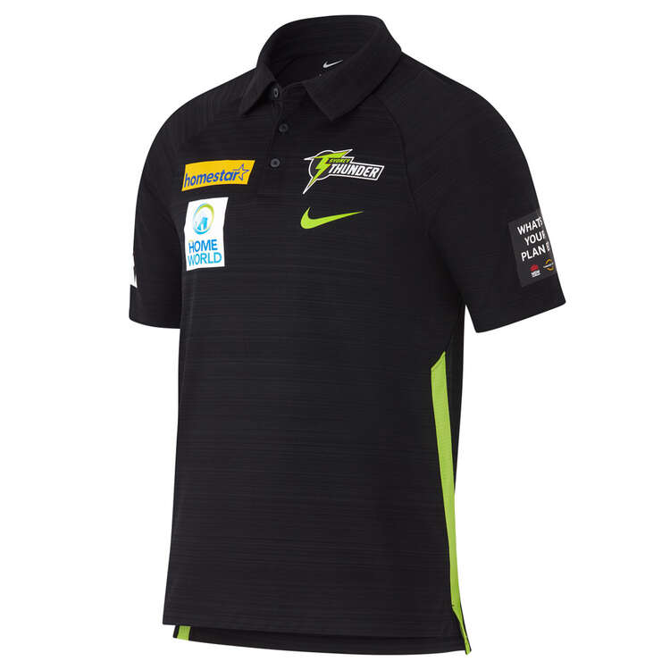 Nike Mens Sydney Thunder 2023/24 Media Polo Black S, Black, rebel_hi-res