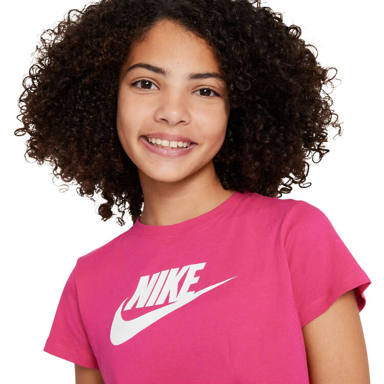 Nike Girls Sportswear Futura Cropped Tee, Pink, rebel_hi-res