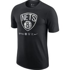 Nike Brooklyn Nets Logo Tee Black L, Black, rebel_hi-res