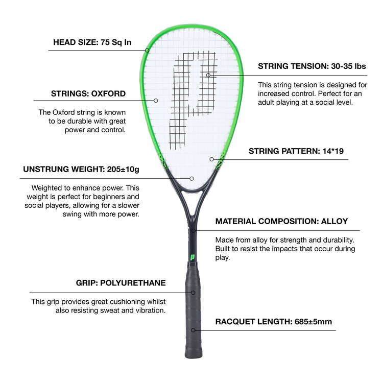 Prince Ultimate 220 Squash Racquet, , rebel_hi-res