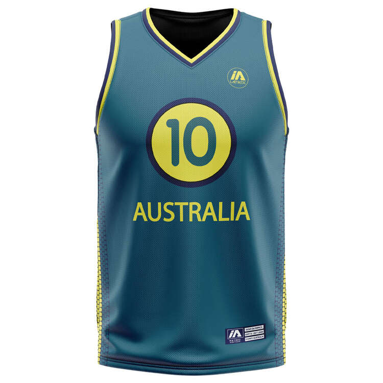 Australian Boomers Mens Andrew Gaze 2000 Olympics Retro Basketball Jersey Green S, Green, rebel_hi-res