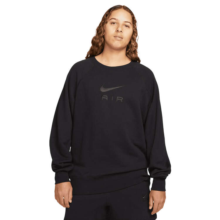 Nike Air Mens Sportswear French Terry Sweatshirt, Black, rebel_hi-res