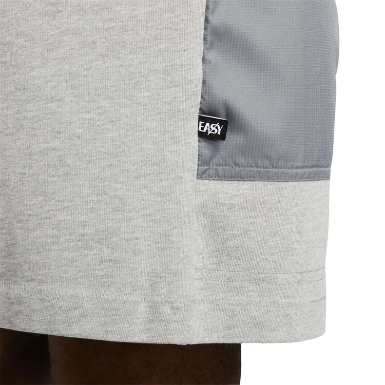 Nike Mens Kevin Durant 8-inch Fleece Basketball Shorts Grey/White M, Grey/White, rebel_hi-res