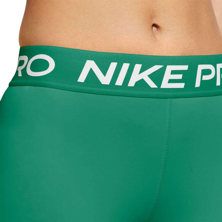 Nike Pro Womens 365 3 Inch Shorts, Green, rebel_hi-res