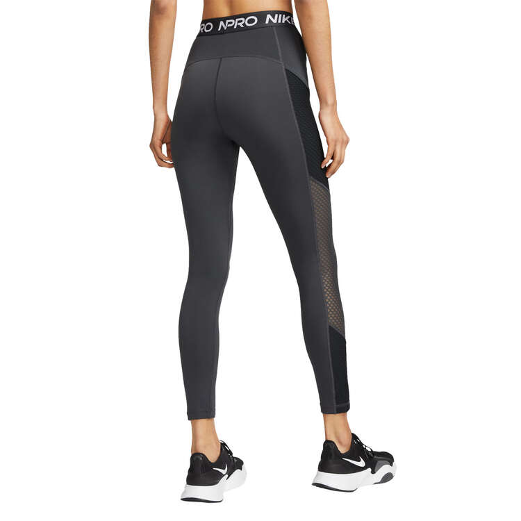 Nike Pro Womens Dri-FIT High Waisted 7/8 Tights Grey XS, Grey, rebel_hi-res