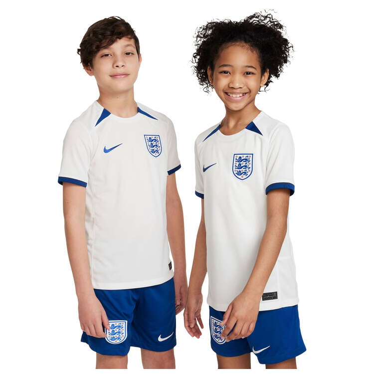 Nike England 2023 Kids Stadium Home Dri-FIT Football Jersey White L, White, rebel_hi-res