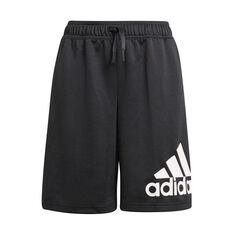 adidas Boys Designed To Move Big Logo Shorts Black 8, Black, rebel_hi-res