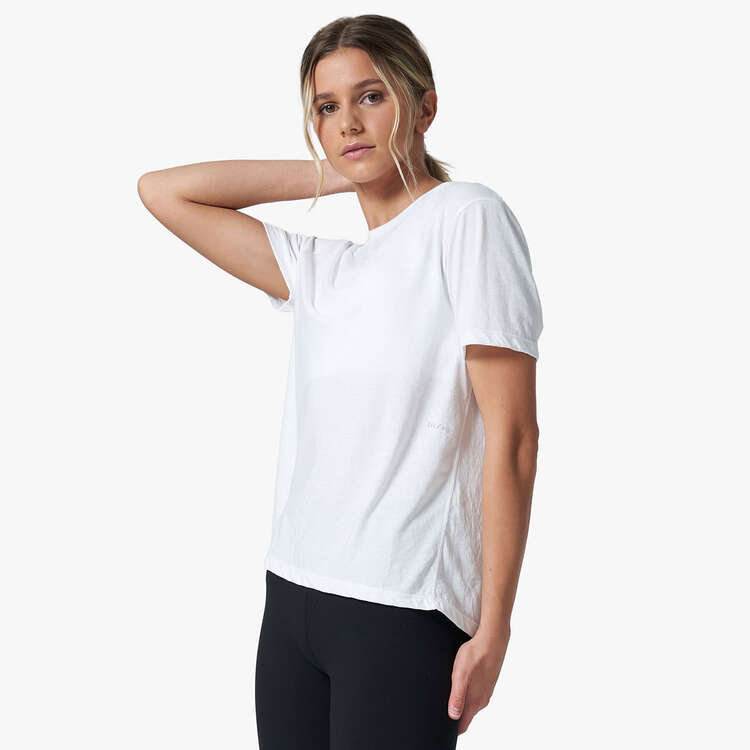 Ell/Voo Womens Essentials Relaxed Tee, White, rebel_hi-res