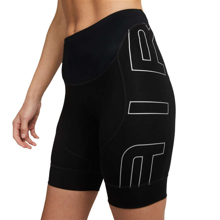 Nike Air Womens Mid-Rise 7 Inch Running Biker Shorts, Black, rebel_hi-res