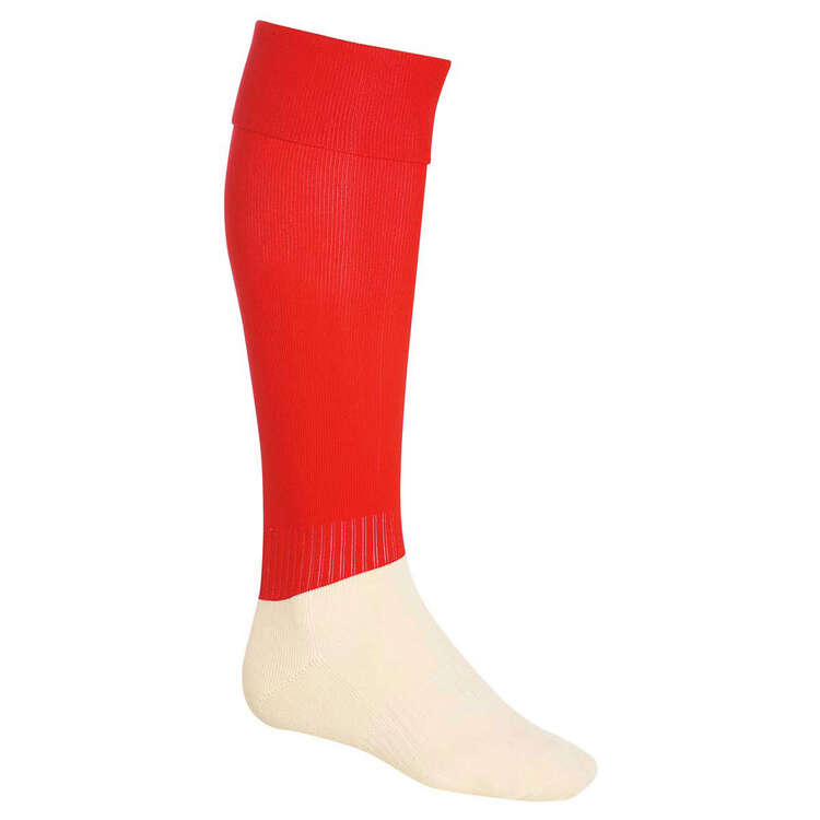 Burley Football Socks, Red, rebel_hi-res