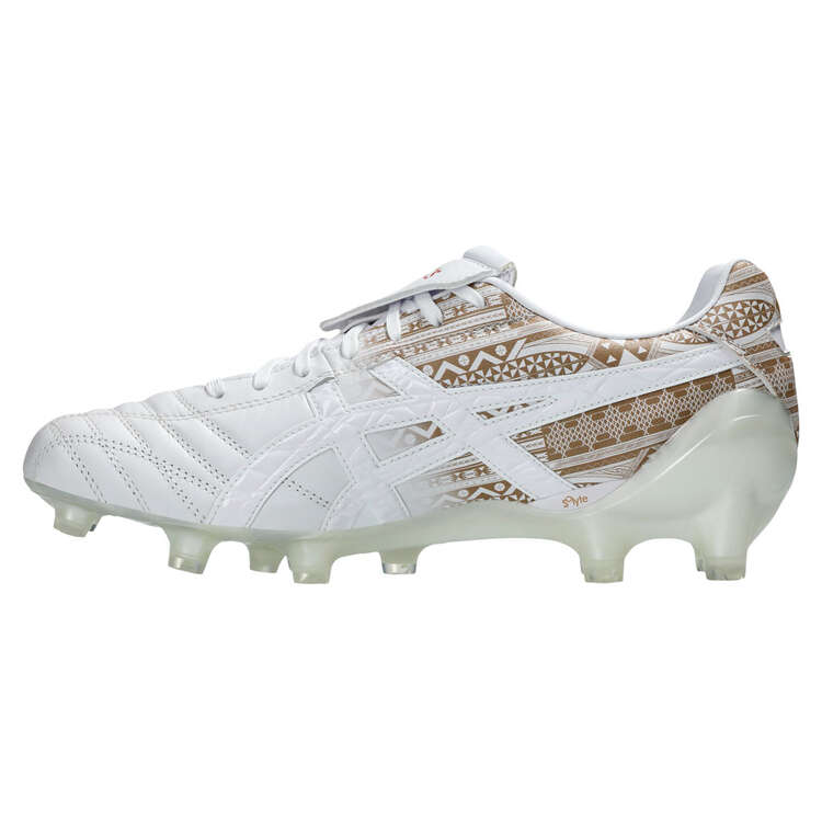 Asics Lethal Testimonial 4 IT Voyager Football Boots White/Clay US Mens 8 / Womens 9.5, White/Clay, rebel_hi-res