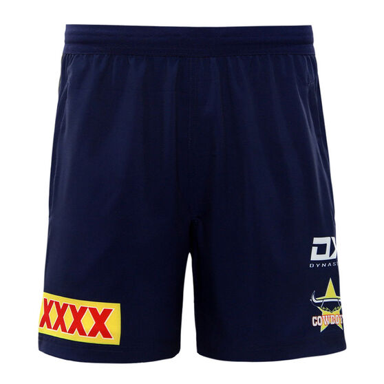 North Queensland Cowboys 2022 Mens Gym Shorts, Navy, rebel_hi-res