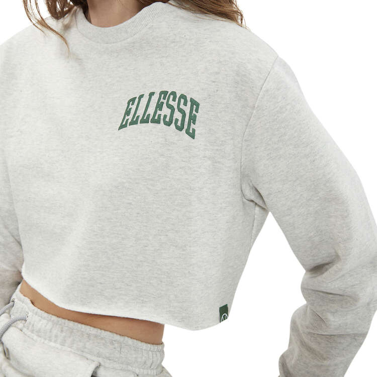 Ellesse Womens Canleo Crop Sweatshirt, Grey, rebel_hi-res