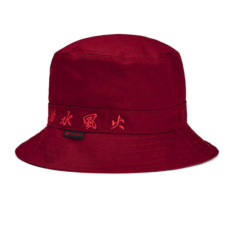 Under Armour Curry X Bruce Lee Bucket Hat Red S/M, Red, rebel_hi-res