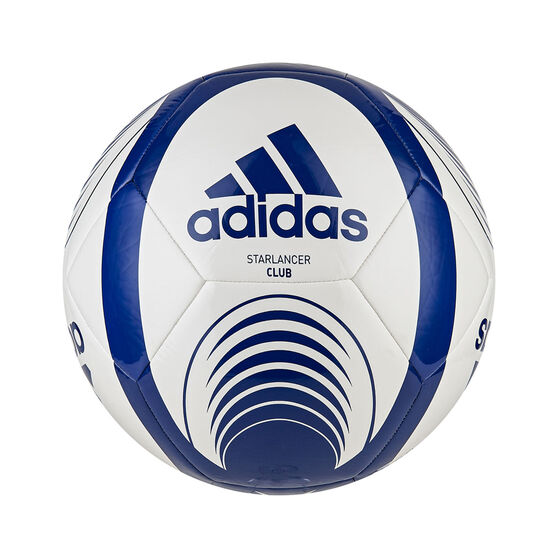 adidas Starlancer Club Soccer Ball White Blue 3, White Blue, rebel_hi-res