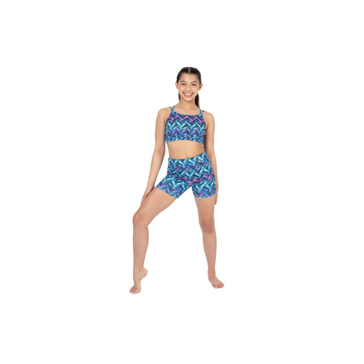 Flo Active Kids Nicole Medium Length Shorts, Print, rebel_hi-res
