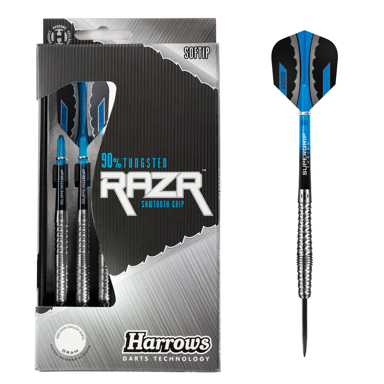 Harrows Razr Darts Blue 22g, Blue, rebel_hi-res