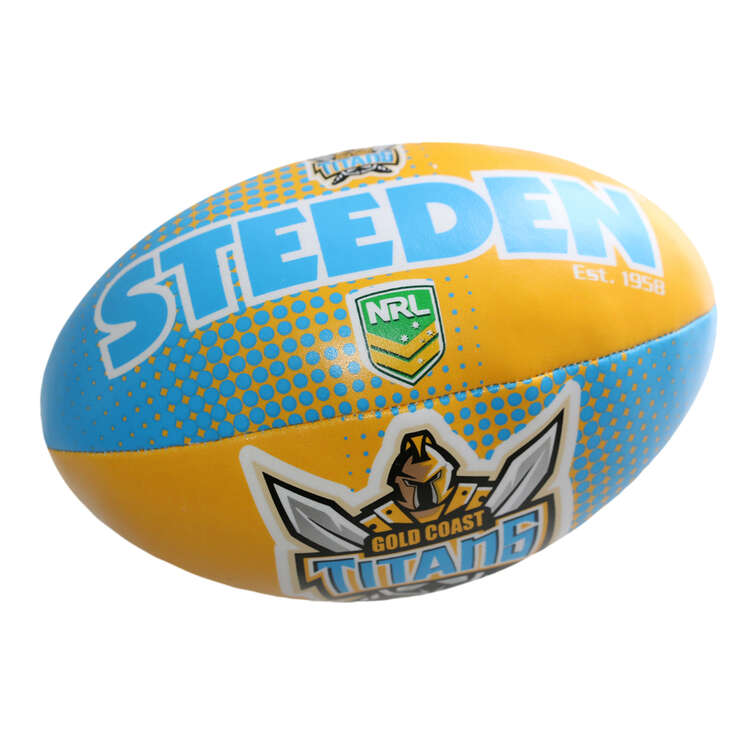 Gray Nicolls NRL Gold Coast Titans Sponge Rugby Ball, , rebel_hi-res