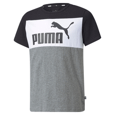 Puma Boys Colourblock Tee Black/Grey XS XS, Black/Grey, rebel_hi-res