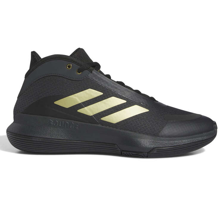 adidas Bounce Legends Basketball Shoes Black/Gold US Mens 7 / Womens 8, Black/Gold, rebel_hi-res