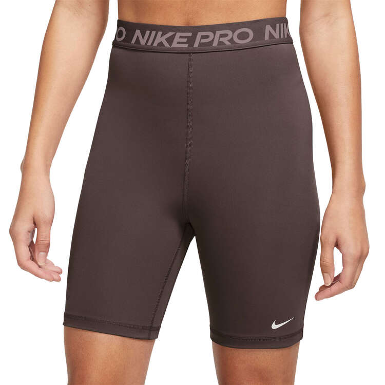 Nike Pro Womens 365 High-Rise 7 Inch Shorts Brown XS, Brown, rebel_hi-res