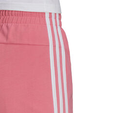 adidas Womens Essentials Slim 3-Stripes Shorts, Pink, rebel_hi-res