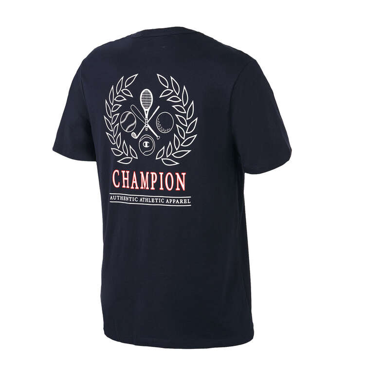 Champions Mens Graphic Print Tee, Navy, rebel_hi-res