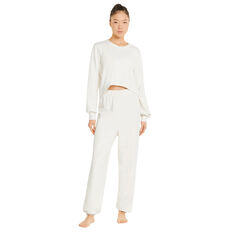 Puma Womens Exhale Relaxed Training Pullover, White, rebel_hi-res