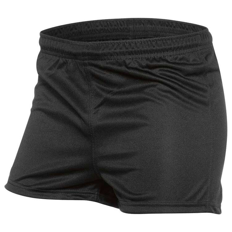 Burley Mens Pull On Baggy AFL Shorts, Black, rebel_hi-res