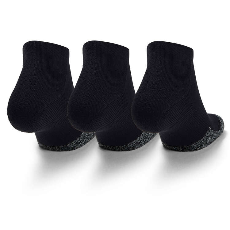 Under Armour Mens HeatGear Low Cut Socks 3 Pack, Black, rebel_hi-res