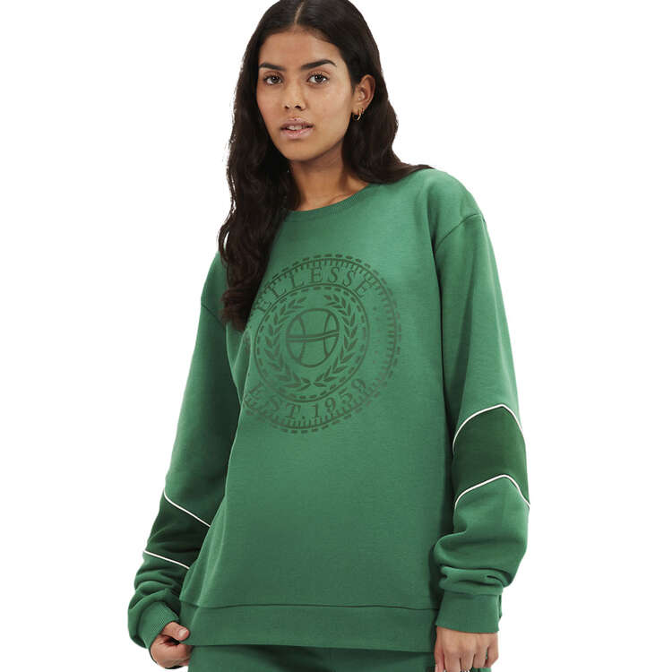 Ellesse Womens Swansea Sweatshirt, Green, rebel_hi-res