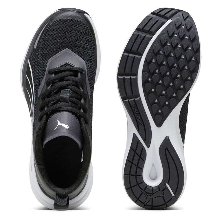 Puma Kruz Nitro GS Kids Running Shoes, Black/White, rebel_hi-res
