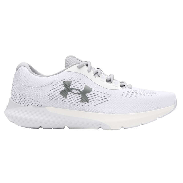 Under Armour Charged Rogue 4 Womens Running Shoes, White/Grey, rebel_hi-res
