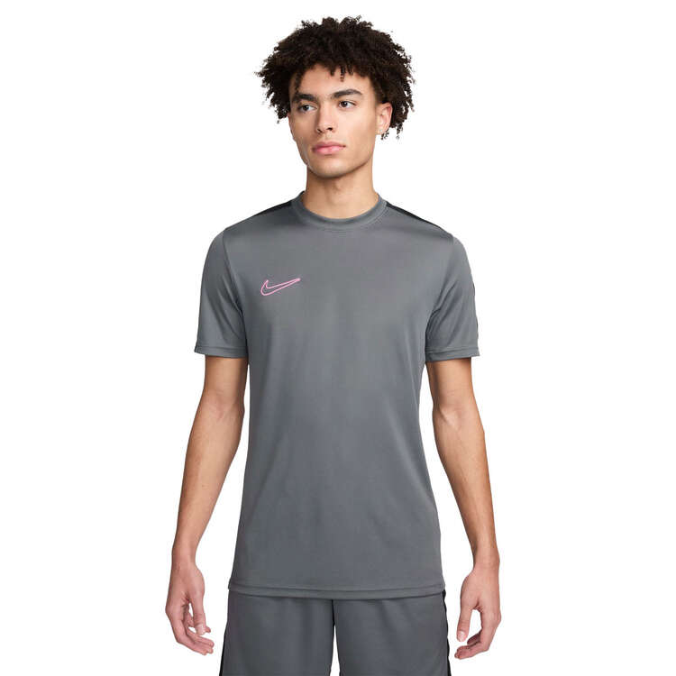 Nike Mens Dri-FIT Academy 23 Football Tee Grey/Black S, Grey/Black, rebel_hi-res