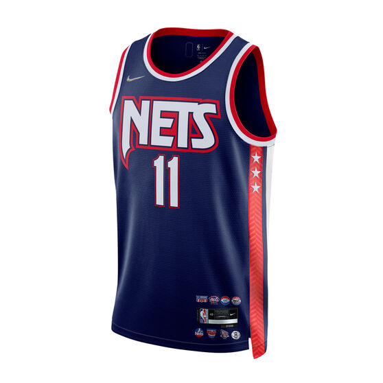 Nike Brooklyn Nets Kyrie Irving Mens Mixtape City Edition Swingman Jersey, Navy, rebel_hi-res