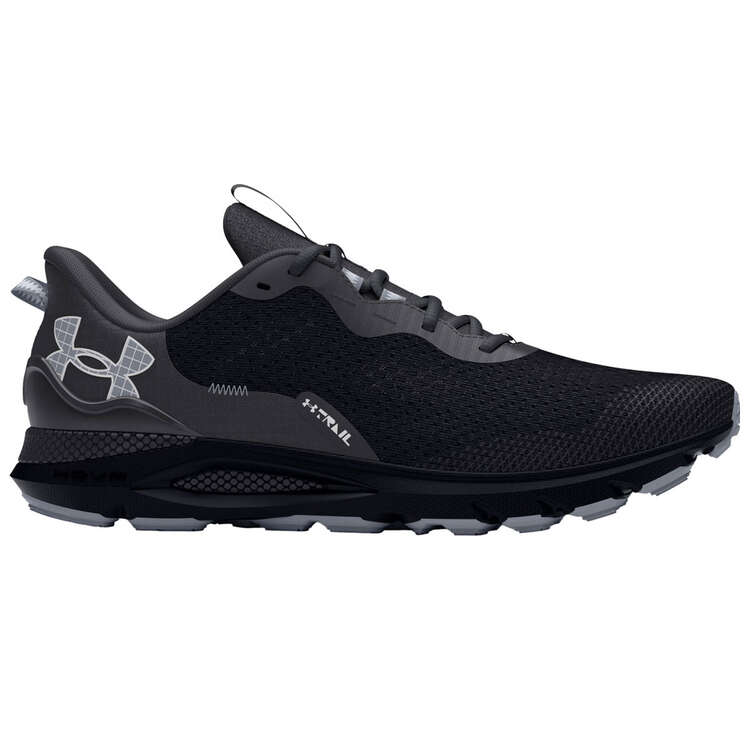 Under Armour Sonic Mens Trail Running Shoes Black/Grey US 8, Black/Grey, rebel_hi-res